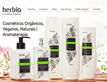 Tablet Screenshot of herbia.com.br